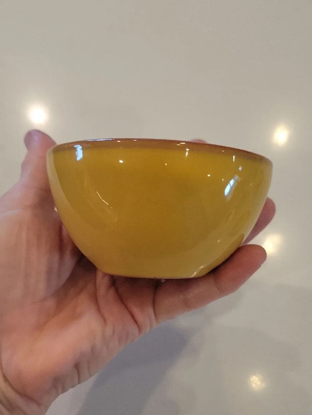 Pier 1 Nectar Yellow Glazed Terracotta Bowl